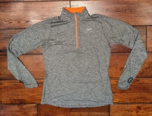 Camiseta Nike Running Element para mujer 1/2 cremallera para correr Dri-Fit L/S talla M gris jaspeado - Imagen 1 de 9