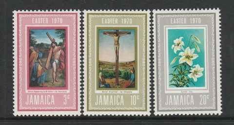 Jamaica 1970 Easter set SG 303-305 Mnh Cover