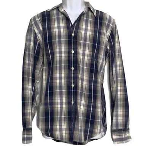 J.Crew Tailored Fit Blue Plaid Button Down Work Shirt Medium - Picture 1 of 6
