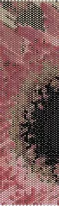 Pink Chrysanthemum Peyote Cuff Beaded Bracelet Pattern by Karen Zumbrun - Picture 1 of 3