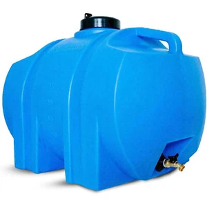 WaterPrepared 35 Gal Utility Water Tank w/Large Cap, 3/4" Brass Spigot & Handles - Picture 1 of 6