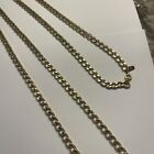 Monet signierte Damen-Halskette goldfarbene Bordsteinkette 54 Zoll lang