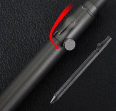 Titanium Alloy Bolt Action Ballpoint Pen Office Signature Pen Pocket Metal Pen - Image 1 of 4