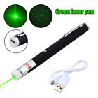<1mw Red Green Purple Laser Pointer Visible Light Beam Torch USB Charging UK
