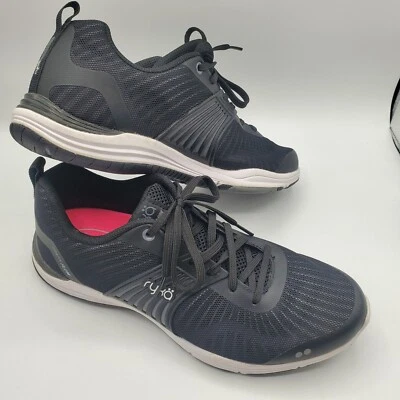Womens Ryka Grafik Flow US 10M black Lace Up Training Athletic Tennis Shoe 10 - Image 1 of 4