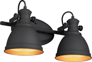 Industrial Bathroom Vanity Light Fixture, 2-Light Wall Mounted Vanity Lamp over - Picture 1 of 8