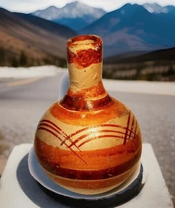 Native American Themed Decor Pottery Vase - Picture 1 of 2