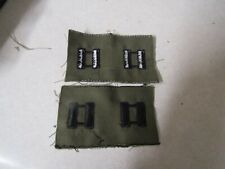 GENUINE US ARMY SET OF 2 SEW ON CAPTAIN RANK OD GREEN OLDER GERMAN MADE NOS