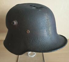 A WW-1 Trench-Recovered Imperial German M.16/18 Camo Steel Helmet from Ypres...