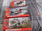 Job Lot 3 Airfix 1:72 Planes 2 Bristol Beaufighters 1 Spitfire Boxed Comlete