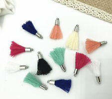 Mini Cotton Thread Metal hat Tassel Pendant Handicrafts Keychain decoration 25mm