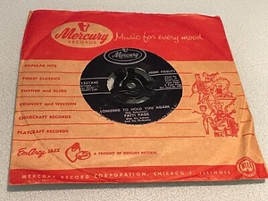 Patti Page - Longing To Hold You Again - Vinyl Record 7" Single - 1958 Mercury - Picture 1 of 5
