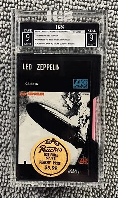IGS 9/9 — LED ZEPPELIN — w/PEACHES || FIRST PRINT SIDE/SLIDE 1969 CASSETTE - Image 1 of 4