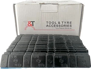Stick On Wheel Balance Weights Black 5/10 Gram Steel - Box Of 100 Strips - Picture 1 of 3