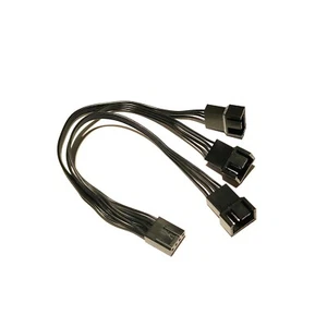 PWM Y Kabel 4 PIN Adapter Lüfter Verteiler Splitter Buchse   3x Stecker 3 Lüfter - Bild 1 von 1