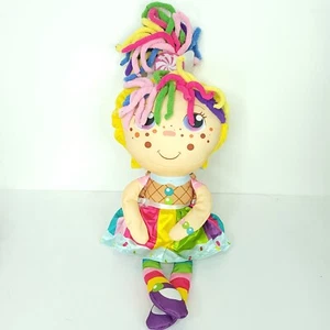 Flip Zee Girls Zandy Candy Sweet and Cuddly 2-in-1 Plush Rag Doll 19" Rainbow - Picture 1 of 7