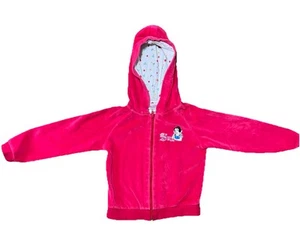 Vintage Disney Princess Snow White Velour Hoodie Girls Size 5 Zip-Up GUC - Picture 1 of 7