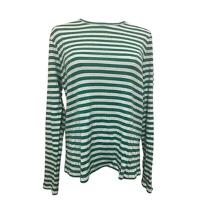 Boden top a righe manica lunga donna tg 20-22 verde bianco - Foto 1 di 5