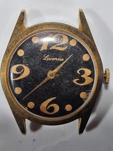 Reloj Pulsera Suizo Lucerna Años 50 Cuerda Manual Tono Dorado Raro - Imagen 1 de 14