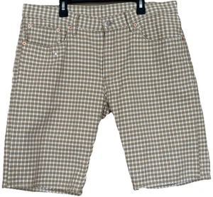Levi Strauss & Co. 504 Men’s Shorts Size 36” Tan White Checked - Bild 1 von 7