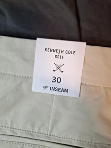 Kenneth Cole Golf Shorts 9” Inseam Khaki Size 30 Mens County Club Office - Picture 1 of 10