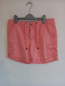 F&F Size 12 Apricot Cargo Shorts Pockets Zip Drawcord Fantastic Colour Beach Hol - Picture 1 of 15