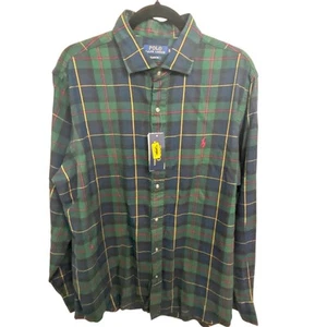 NWT Polo Ralph Lauren Tartan Plaid Long Sleeve Button Down Men’s Size XL - Picture 1 of 12