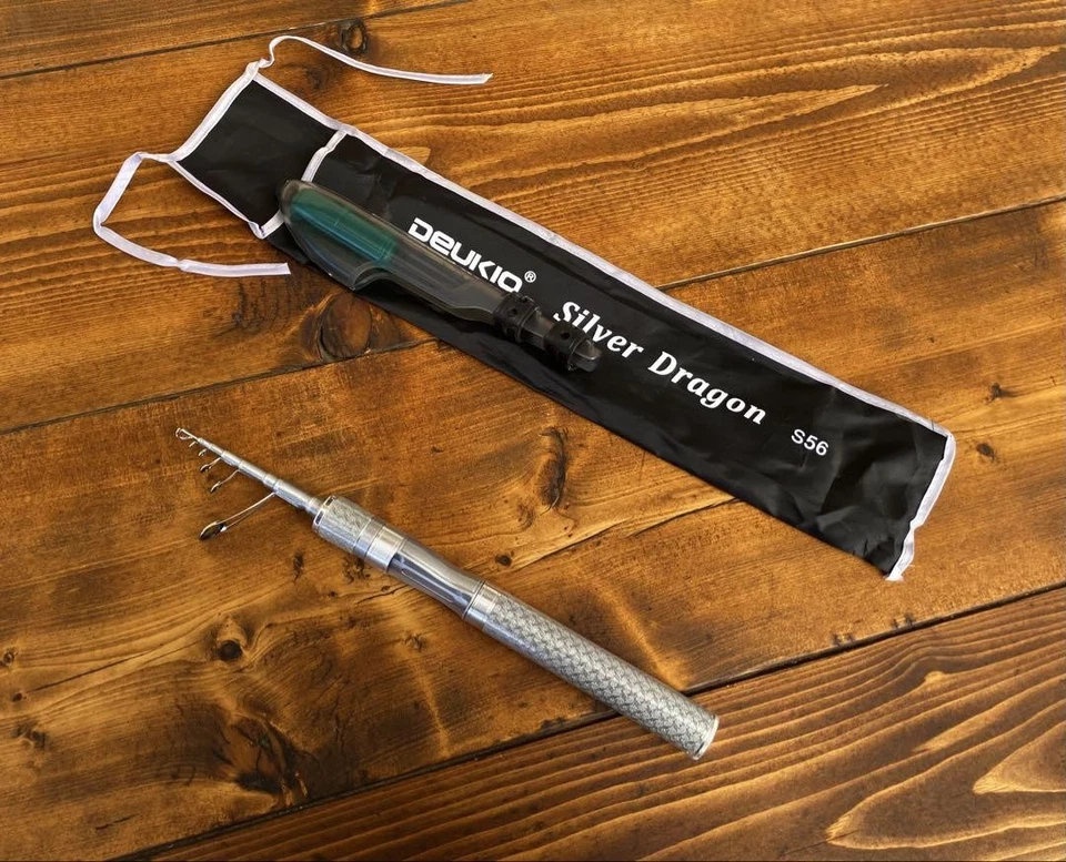 Shimano 5ft6in Telescopic Spinning Rod Trout Silver Lightweight Travel - Image 1 of 4