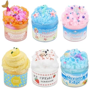 Cupcake Fluffy Slime Decoration DIY Clay Non-sticky Stretchy For Kids - Picture 1 of 18