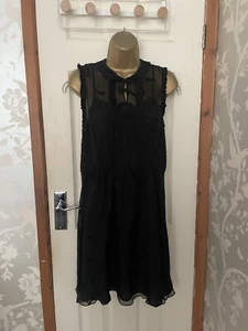 NW3 @ Hobbs Black Collared Slip Dress - Size 12 Uk L - Picture 1 of 6