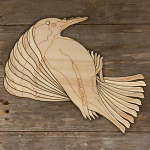 10x Holz WoodPeacker thront auf Baum Bastelform 3 mm lagig britische Wildtiere - Bild 1 von 4