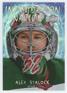 2020-21 Skybox Metal Universe Intimidation Nation Alex Stalock Minnesota Wild - Picture 1 of 2