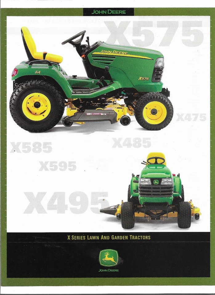 Original John Deere X Series Lawn Garden Tractors Sales Brochure DKE029006 01/09 - Image 1 of 2