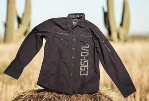 7 DIAMONDS MENS Y2k Style Cowboy Rodeo Western XXL BUTTON UP ZIP POCKETS - Picture 1 of 3