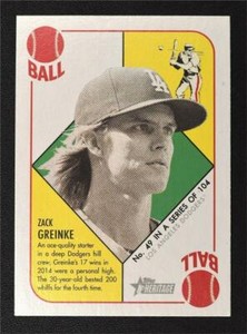 2015 Topps Heritage '51 Collection #49 Zack Greinke - NM-MT