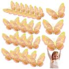 20 Pcs 3D Large Butterfly Party Decoration 2 Layer Giant Paper Gold, Pink