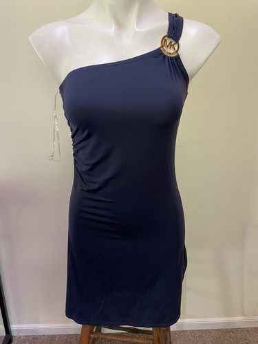 Costume da bagno Michael Kors monospalla blu copricostume nuovo senza etichette taglia XS