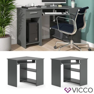 Bureau en angle Bureau Bureau informatique Table travail Odin Anthracite Vicco - Photo 1/7