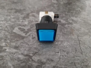 Pulsante 35 x 35 mm blu - Foto 1 di 2