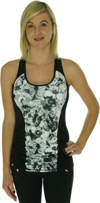 Camiseta sin mangas Ideology para mujer con panel estampado de flores bloque de color pequeña $29 Foto 1 de 3