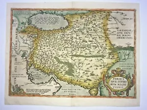 PERSIEN 1592 ABRAHAM ORTELIUS SCHÖNE UNGEWÖHNLICHE GROSSE ANTIKE KARTE 16. JAHRHUNDERT - Bild 1 von 12