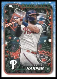 2024 Topps Holiday Image Variation Bryce Harper #H179 Phillies - Imagen 1 de 2