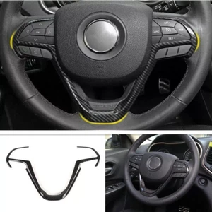 Cubierta de volante de auto de fibra de carbono apta para Jeep Grand Cherokee 2014-2021 - Imagen 1 de 5