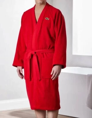 Parche con logotipo de hogar unisex Lacoste 100 % algodón color rojo nuevo con etiquetas Foto 1 de 4