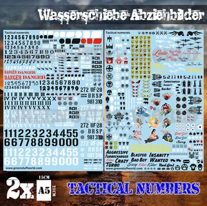 Wasserschiebe Abziehbilder - Taktische Ziffern und Pinups - Miniatur Diorama - Bild 1 von 1