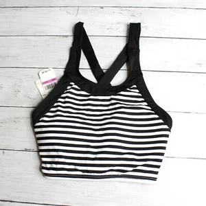 Tommy Bahama Women's Bikini High Neck Swim Top Size XXS Black White Swimsuit - Picture 1 of 3
