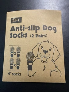Large Non-Slip Dog Socks - Patented Design for Ultimate Paw Protection - Picture 1 of 8