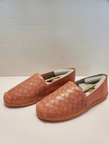 COACH Carley Espadrille Leather Shoe Petunia Pink New in Box Women's Size 8 - Picture 1 of 8