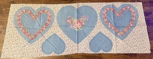 Vintage Joan Kessler Concord Calico Hearts  Cotton Fabric 17 x 45” - Picture 1 of 3