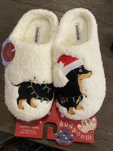 Moodpop Damen-Hausschuhe Dackel Weihnachten Memory Foam klein 5/6 neu mit Etikett - Bild 1 von 12